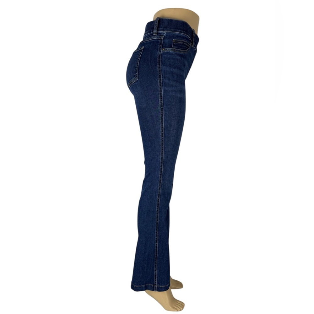 SPANX Womens Small Petite Flare Jeans Blue Pull On Stretch 20327Q Denim Cotton - Picture 6 of 11